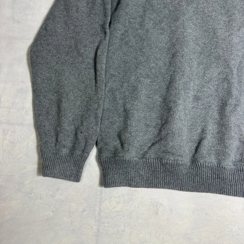 Eddie Bauer Mens Pullover Sweater Gray Knitted Outdoor Crew Neck Long Sleeve XLT